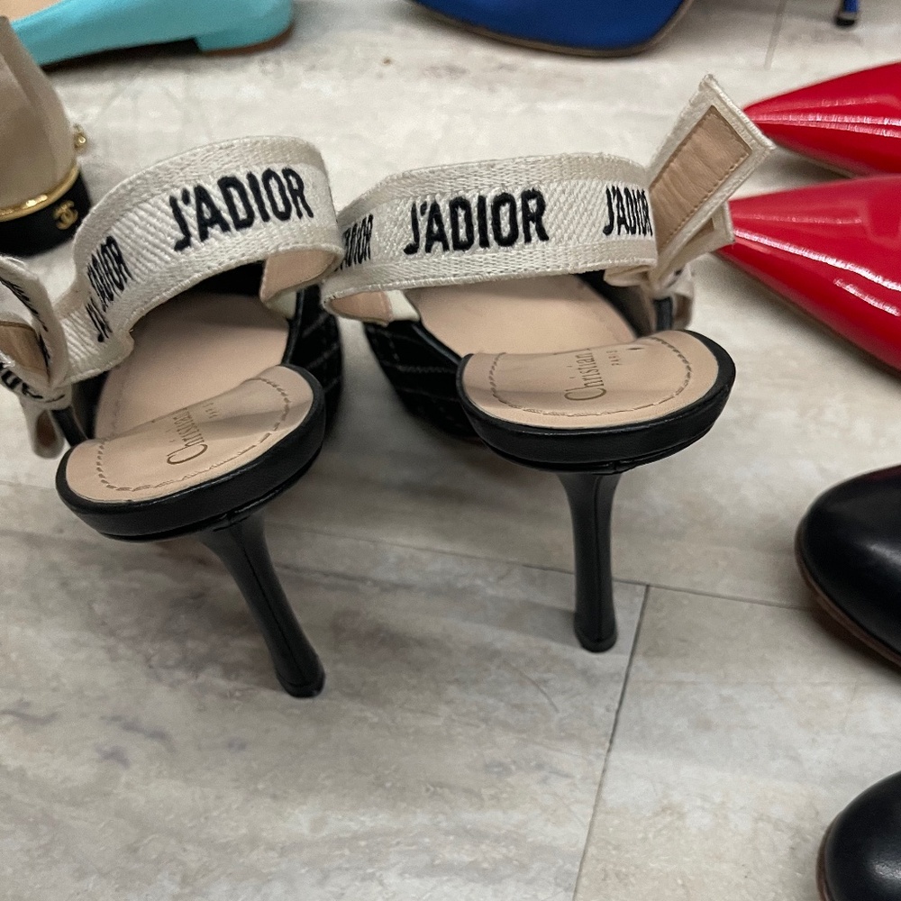 J'Adior Slingback Pump Black Technical Fabric - Picture 2 of 5
